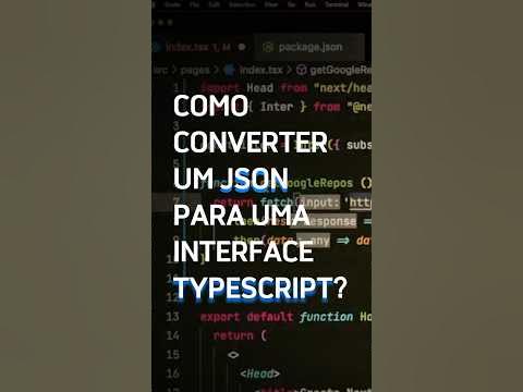 Como converter JSON para TS automático? #reactjs #developer #typescript ...