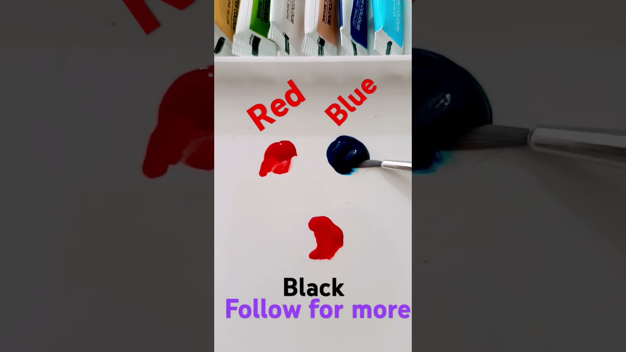 red and blue mix black
