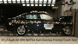 2017-2024 audi a4 sedan (b9) nhtsa full-overlap frontal crash test