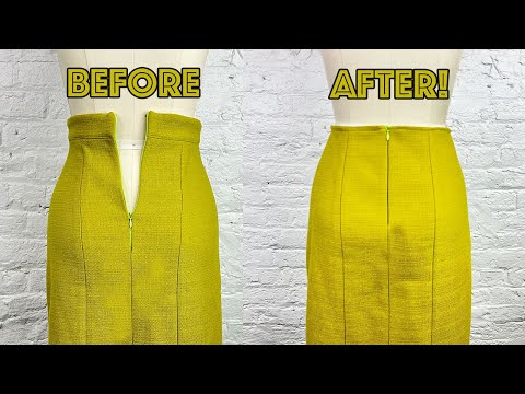How To Make Any Skirt Bigger At The Waist Without Adding Fabric!