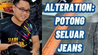 Potong Kaki Alteration Seluar Jeans Karysma Store Mesin Jahit