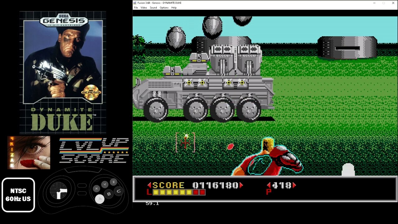 HIGHSCORE - Dynamite Duke - Megadrive 170180pts (Easy)