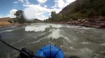 Packrafting Smelter Rapid on the Animas River