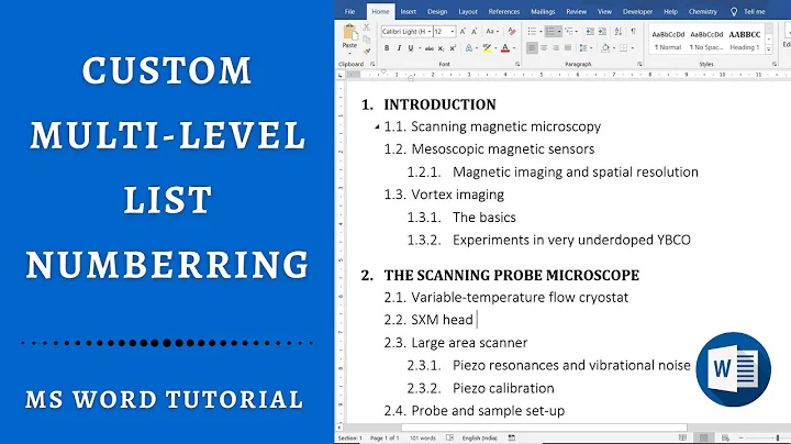 How to create & modify Multilevel list in Word: Step by step tutorial on heading numbering in Word