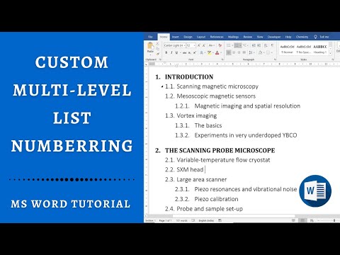 Video: How To Make A Multilevel List