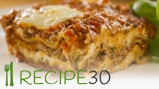 Three cheese no boil lasagna recipe - By www.recipe30.com