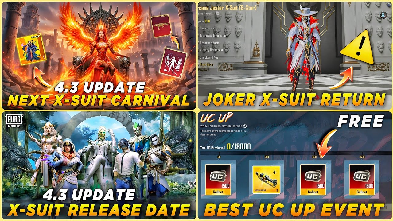 🔴 NEXT X-SUIT CARNIVAL | ARCANE JESTER X-SUIT RETURN? | NEW X-SUIT RELEASE DATE | NEXT UC UP EVENT 🤩