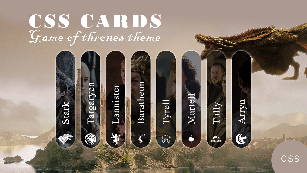 CSS Tricks: Expand Card on Hover Effect (Game of Thrones theme | CODE  INSIDE) - 22bulbjungle