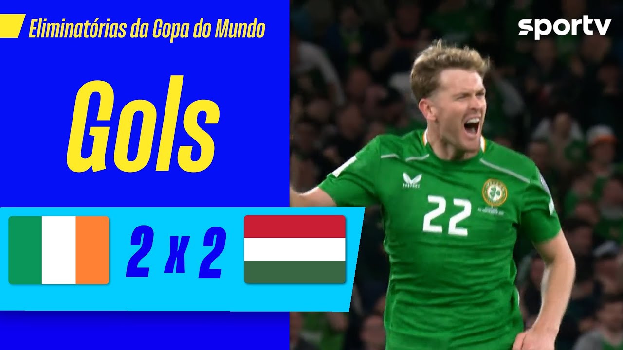 IRLANDA 2 X 2 HUNGRIA | GOLS | ELIMINATÓRIAS DA COPA DO MUNDO DE 2026 | sportv