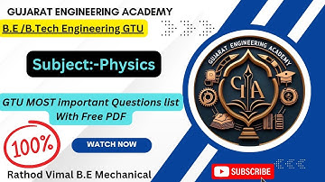 Physics GTU Exam Most Imp Questions list 💯 GTU/B.Tech/Engineering Free 🆓 Material સાથે #gtuexam #gtu