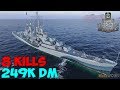 World of WarShips | Atlanta | 8 KILLS | 249K Damage - Replay Gameplay 4K 60 fps