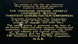 The Simpsons End Credits 2005