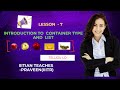 INTRODUCTION TO LISTS AND CONTAINER DATATYPES