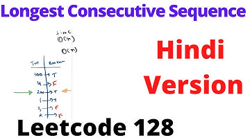 Longest Consecutive Sequence | leetcode 128 | Hindi