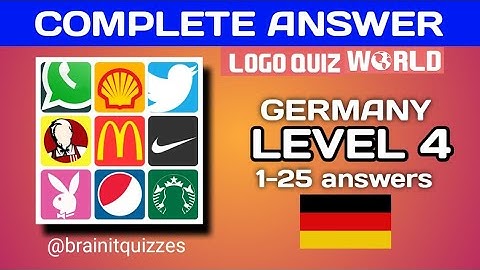 Logo Quiz World, Germany. level 4 answers #logoquiz @brainitquiz