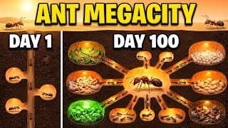 100 Days in an Ant MegaCity – Underground Ant Colony Simulator🐜