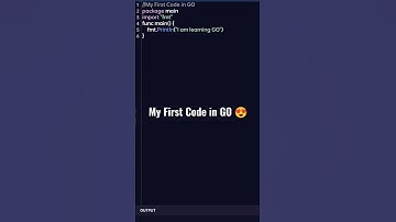 My First Code in GO 😍 #google #shorts