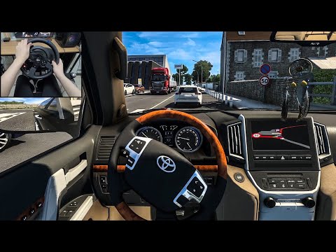 Toyota Land Cruiser 200 Facelift POV Drive - Euro Truck Simulator 2 [Steering Wheel Cam]