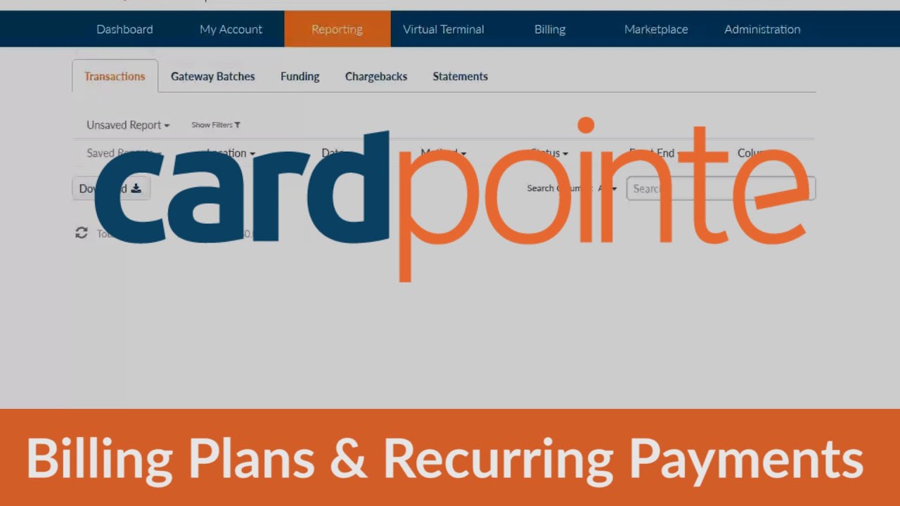 CardPointe How To Create Billing Plans & Recurring Payments