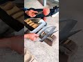 Forming Metal Letters with a Hammer on a Wooden Mold
