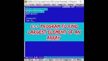 C++ Program to Find Largest Element Of an Array | C++ | #Shorts