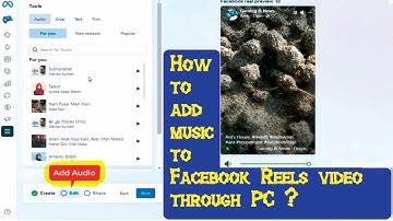 How to add music to Facebook Reels video through PC?