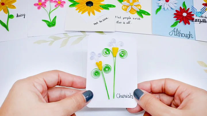 MHTW12 Idyllic Quilling Flowers Of The Garden Are ...