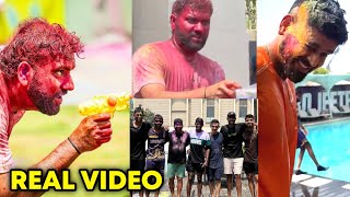 Indian IPL Cricketers Holi Celebrations | Rohit Sharma, Shreyas Iyer, Dj Bravo Holi 2024