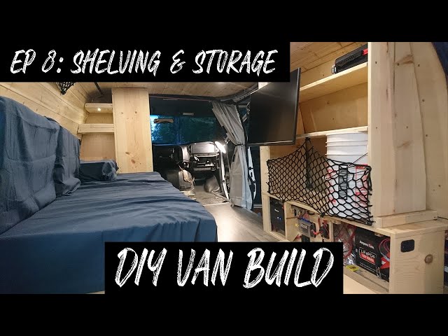 Chevy Astro DIY Stealth Camper Van Build EP 8: Shelving & Storage,  Woodworking 