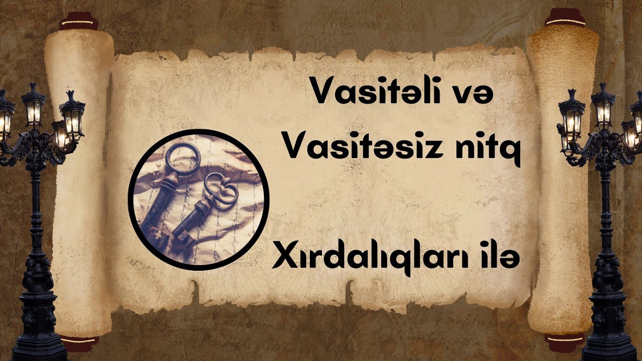 Vasitəli və Vasitəsiz nitq. (Mənsimov Qüdrət)