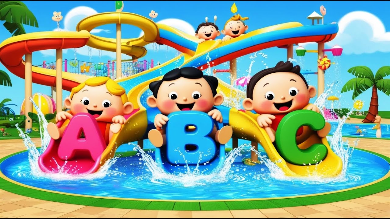 Water Park Fun for Kids Enjoy Splash Play with Fun Music