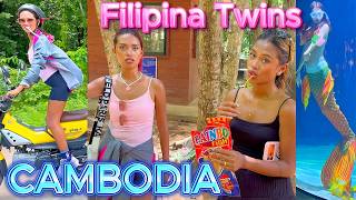 Filipina Twin Sisters CAMBODIA Sea Park Motorcycle Riding Food MorenaBratz RoamVentures Travel