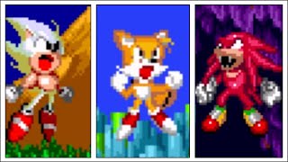 Super Sonic, Super Tails, Super Knuckles in Sonic 2