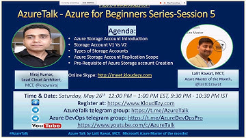 AzureTalk | Azure for Beginners Series | Session5 | Azure Storage Account