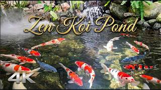 Colorful Zen Koi Fish Swimming in Clear Water - 4K Zen Koi Aquarium