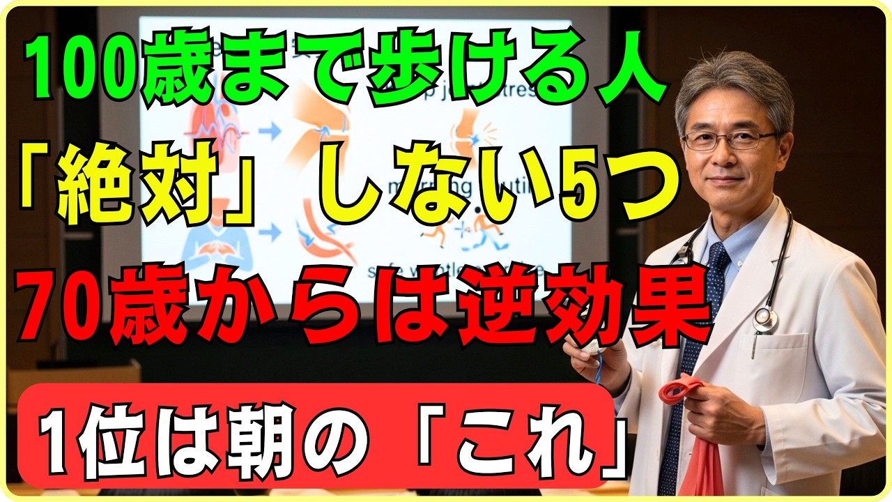 【警告】70歳から逆効果？100歳まで歩ける人が「絶対やらない」5つの運動｜今すぐやめたい第1位は毎朝みんながやる「あの習慣」