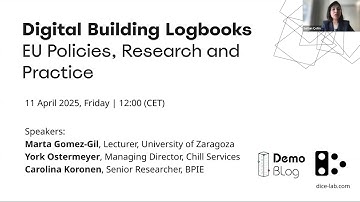 DiCE Lab Researcher Meetup: Digital Building Logbooks