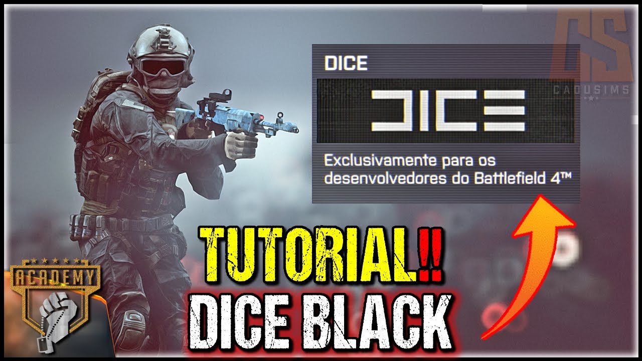 Como pegar a camuflagem DICE BLACK