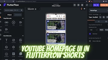 YOUTUBE HOMEPAGE UI IN FLUTTERFLOW || SHORTS || JOOKATE