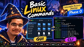 Basic Linux Commands Explained Visually | GUI vs CLI | Vulnerability Research Journey – Phase 0