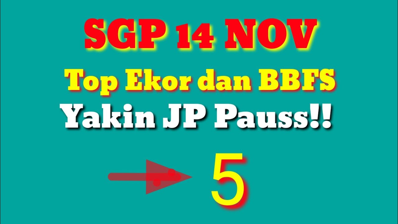 Prediksi Sgp Top Ekor Hari Ini 14 Nov 2020 Youtube