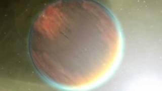 Giant GAS EXOPLANET Orbiting Near Star Beautiful Animation
http://www.SpaceChronology.com
This artists concept animation shows a cloudy Jupiter-like planet that orbits very close to its fiery hot star. NASAs Spitzer Space Telescope was recently used to capture spectra, or molecular fingerprints, of two hot Jupiter worlds like the one depicted here. This is the first time a spectrum has ever been obtained for an exoplanet, or a planet beyond our solar system.
The ground-breaking observations were made with Spitzers spectrograph, which pries apart infrared light into its basic wavelengths, revealing the fingerprints of molecules imprinted inside. Spitzer studied two planets, HD 209458b and HD 189733b, both of which were found, surprisingly, to have no water in the tops of their atmospheres. The results suggest that the hot planets are socked in with dry, high clouds, which are obscuring water that lies underneath. In addition, HD209458b showed hints of silicates, suggesting that the high clouds on that planet contain very fine sand-like particles.
Capturing the spectra from the two hot-Jupiter planets was no easy feat. The planets cannot be distinguished from their stars and instead appear to telescopes as single blurs of light. One way to get around this is through what is known as the secondary eclipse technique. In this method, changes in the total light from a so-called transiting planet system are measured as a planet is eclipsed by its star, vanishing from our Earthly point of view. The dip in observed light can then be attributed to the planet alone.
This technique, first used by Spitzer in 2005 to directly detect the light from an exoplanet, currently only works at infrared wavelengths, where the differences in brightness between the planet and star are less, and the planets light is easier to pick out. For example, if the experiment had been done in visible light, the total light from the system would appear to be unchanged, even as the planet disappeared from view.
To capture spectra of the planets, Spitzer observed their secondary eclipses with its spectrograph. It took a spectrum of a star together with its planet, then, as the planet disappeared from view, a spectrum of just the star. By subtracting the spectrum of the star from the spectrum of the star and planet together, astronomers were able to determine the spectrum of the planet itself.
Neither of the parent stars for HD 209458b or HD 189733b can be seen with the naked eye. HD 209458b is located about 153 light-years away in the constellation Pegasus, while HD 189733b is about 62 light-years away in the constellation Vulpecula. Both planets zip around their stars in very tight orbits; HD 209458b circles once every 3.5 days, while HD 189733b orbits once every 2.2 days.
Of the approximately 200 known exoplanets, there are 12 besides HD 209458b and HD 189733b whose orbits are inclined in such a way that, from our point of view, they pass in front of their stars. At least three of these transiting exoplanets are bright enough to follow in the footsteps of HD 209458b and HD 189733 and reveal their infrared spectra to Spitzer. Astronomers hope to use Spitzers spectrograph in the future to study HD 209458b and HD 189733b again in much greater detail, and to examine some of the other candidates for the first time.
Courtesy NASA/JPL-Caltech Giant GAS EXOPLANET Orbiting Near Star Beautiful Animation