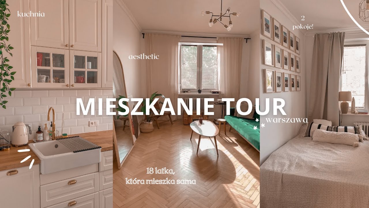 APARTMENT TOUR -  pierwsze mieszkanie w wieku 18 lat, pinterest aesthetic