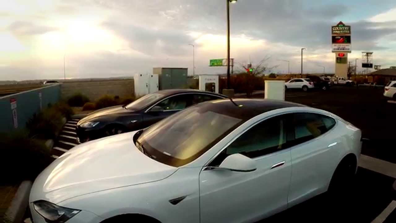 Tesla Supercharger Barstow CA, from the air via DJI Phantom drone