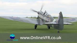 Grace Spitfire ML407 taking off from Sywell aerodrome OnlineVFR