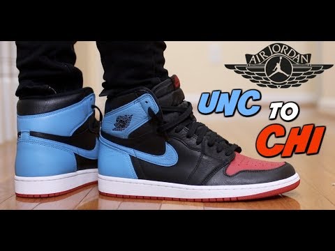 jordan 1 retro high unc to chi leather