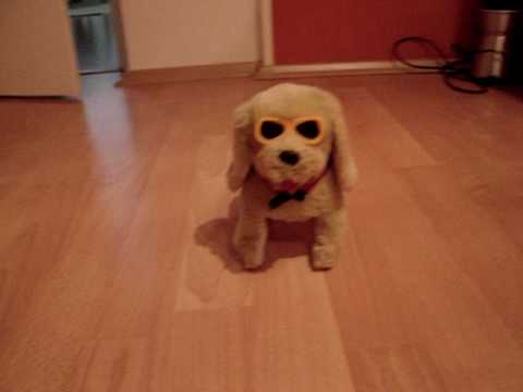 barking toy dog that flips