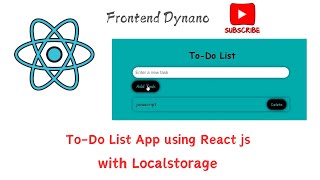 To-Do App using React js with Local storage
