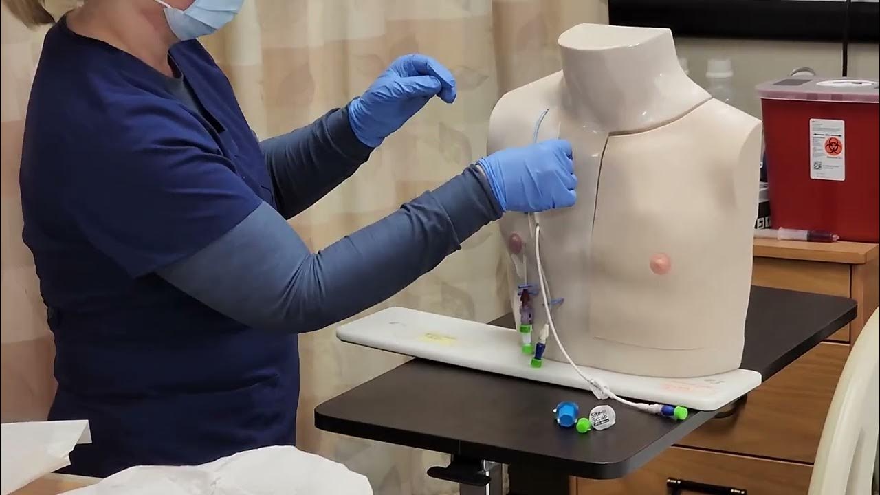 Changing a CVAD Dressing and Needless Connectors YouTube