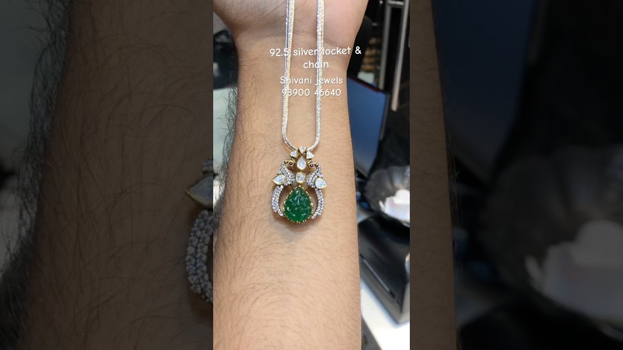 92.5 pure silver Victorian locket &chain